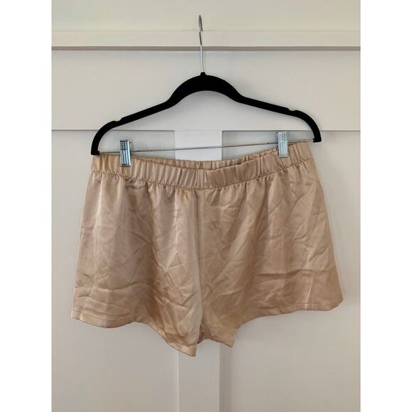 Show Me Your Mumu Glam Time Shorts in Copper Luxe Satin Size XL Pull On Lined - Picture 2 of 4